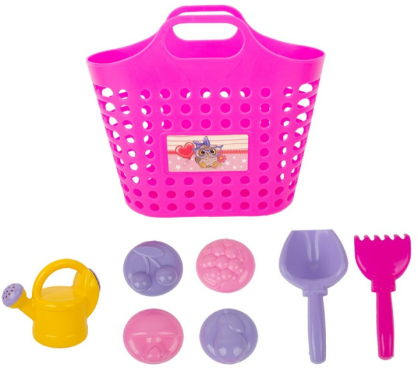 Песочный набор Принцесса с корзинкой 7 предметов СТРОМ