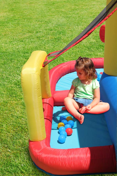 Надувной батут с горкой Супер скольжение Happy Hop