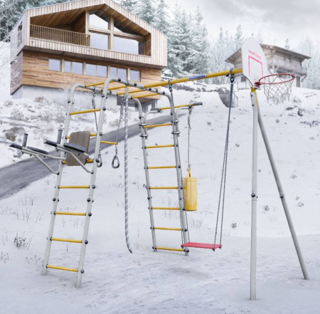 Дачный комплекс Fitness + качели ФАНЕРНЫЕ