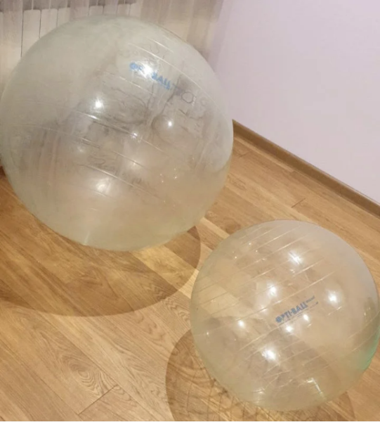 Мяч для фитнеса Opti Ball прозрачный 55 см Ledraplastic