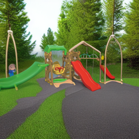 Горка с качелями МЕДВЕЖАТА Family