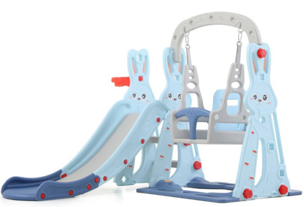 Горка с качелями Зайчонок ментол Perfetto Sport