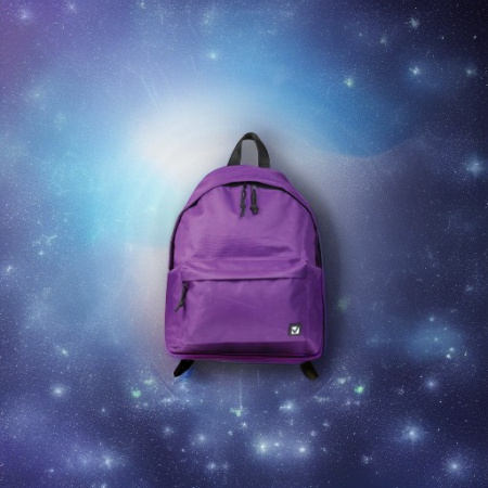 Рюкзак универсальный сити-формат один тон фиолетовый 20 литров, 41х32х14 см Brauberg