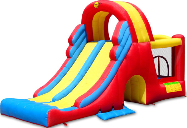 Надувной батут с двойной горкой Мега-горка Happy Hop