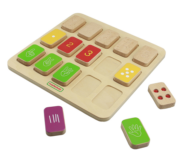 Панель настольная Визуально-тактильная обучающая доска Пальчики и точки 1-5 Masterkids