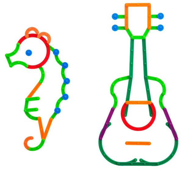 Палочки счетные Геостикс, 200 деталей (конструктор букв с карточками) EDX Education