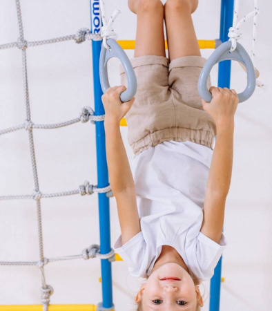 Шведская стенка S7 сиренево/голубой Romana