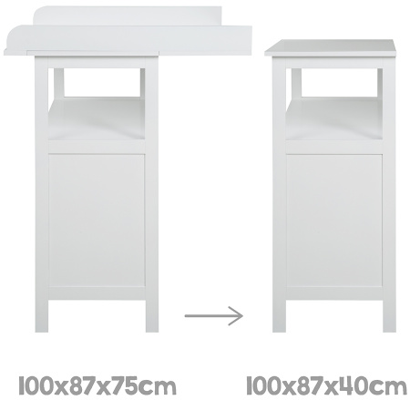 Пеленальный комод с ящиками Hamburg серый Roba