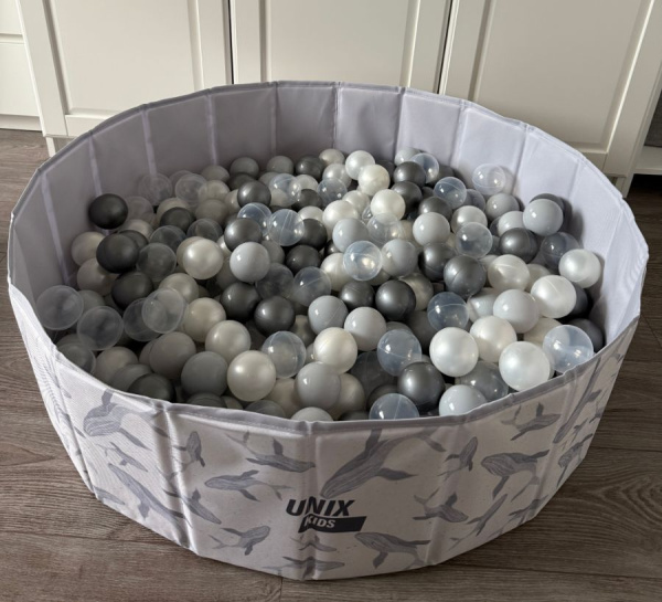 Шарики для сухого бассейна 7 см, 150 штук 4 цвета серые