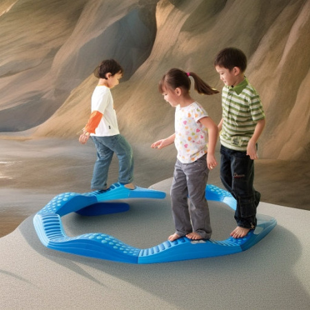 Волнистая тактильная дорожка голубая, 8 элементов Weplay