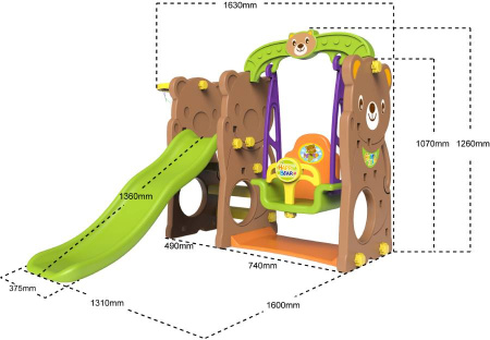 Игровой комплекс Мишка с качелями Toy Monarch