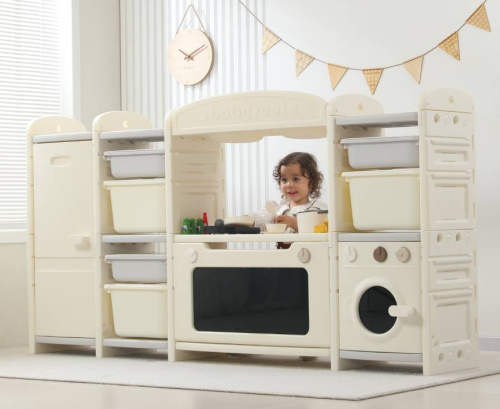 Кухня детская UNIX Kids Cook and Store 6 ящиков Grey