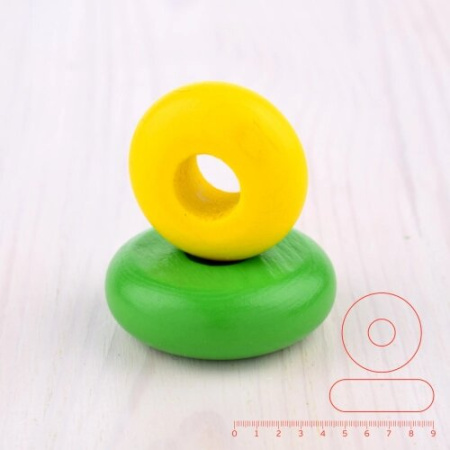 Пирамидка деревянная 9 деталей Томик