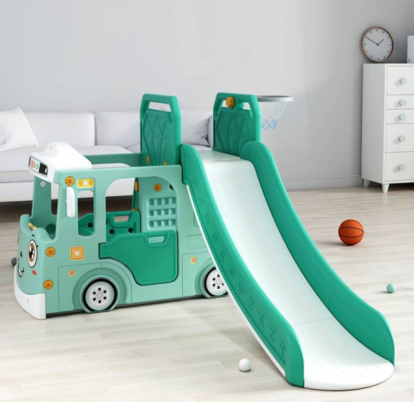 Горка с игровой зоной Автомобиль ментол Perfetto Sport