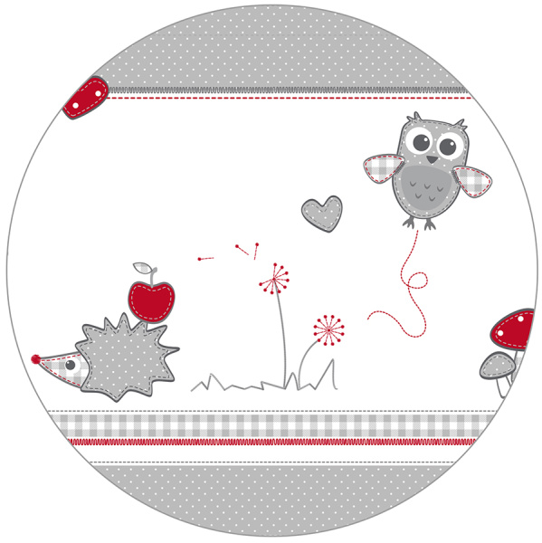 Детский шестиугольный манеж с бампером Adam&Owl, белый Roba