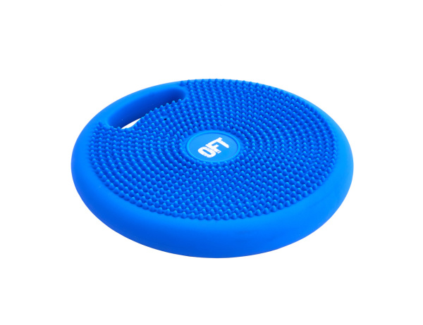 Массажно-балансировочная подушка с ручкой 34 см синяя