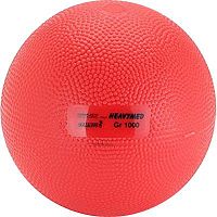 Мяч для фитнеса утяжеленный HEAVYMED 12 см 1 кг красный Ledraplastic