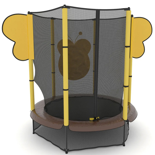 Батут каркасный с защитной сеткой UNIX Line 4,6 фт. BEE 140 см