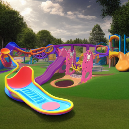 Горка с качелями ЗАЙЧАТА Family