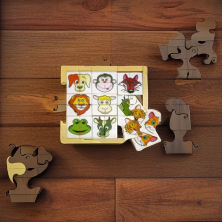 Пазл деревянный ЖИВОТНЫЕ Woody