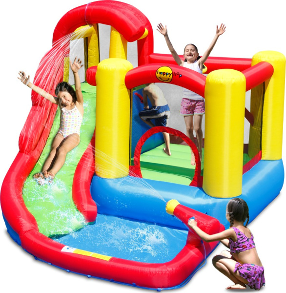 Надувной батут с горкой Пряжок и всплеск 2 Happy Hop