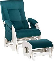 Комплект для кормления Кресло-глайдер Milli Ария и пуф (молочный дуб, ткань V20)