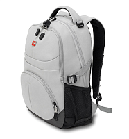 Рюкзак S-07 универсальный уплотненная спинка облегченный светло-серый, 46х32х15 см