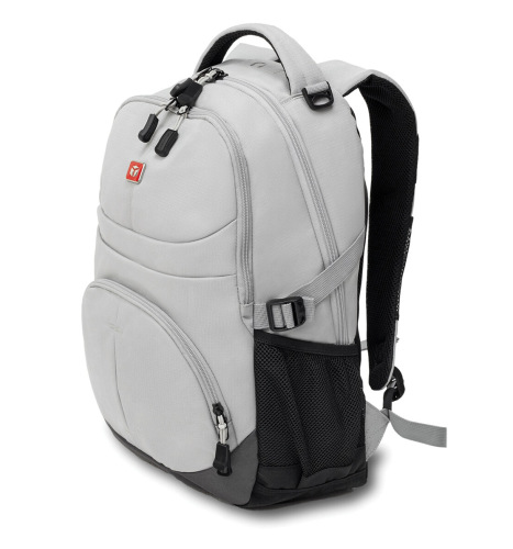 Рюкзак S-07 универсальный уплотненная спинка облегченный светло-серый, 46х32х15 см