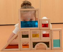 Сенсорные блоки деревянные с жидкостью 18 штук Masterkids