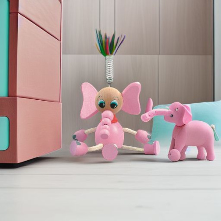 Подвеска на пружине РОЗОВЫЙ СЛОН Woody