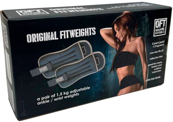 Комплект утяжелителей весом 1,5 кг (пара) черные Original Fit.Tools
