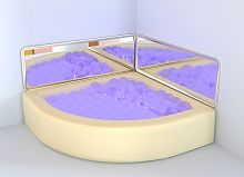 Интерактивный угловой сухой бассейн с пультом управления угловой 150х150х50 см