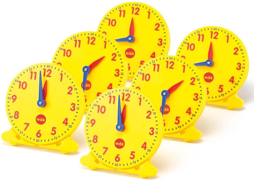 Набор для группы Часы диаметром 11 см, 6 штук EDX Education