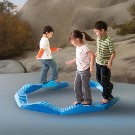 Волнистая тактильная дорожка голубая, 8 элементов Weplay