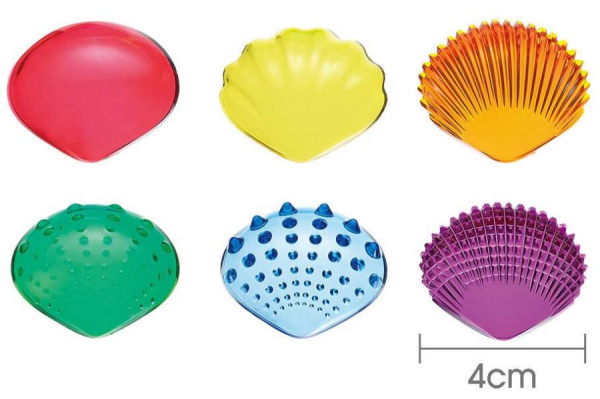 Сенсорный набор Ракушки морские тактильные прозрачные, 108 штук EDX Education