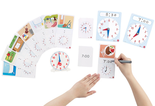 Набор с карточками Часы демонстрационные (12-ти часовой формат) EDX Education