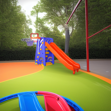 Горка с баскетбольным кольцом Pilsan