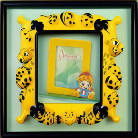 Фоторамка ЖИВОТНЫЕ вертикальная, желтая Arance