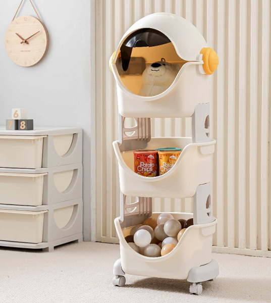 Стеллаж UNIX Kids Cosmo 3 уровня Grey