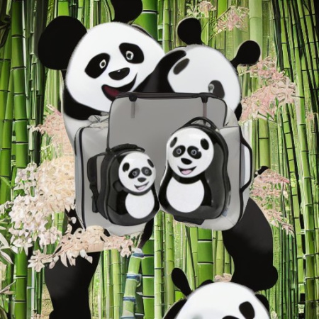 Чемодан и рюкзак ПАНДА Cuties and Pals