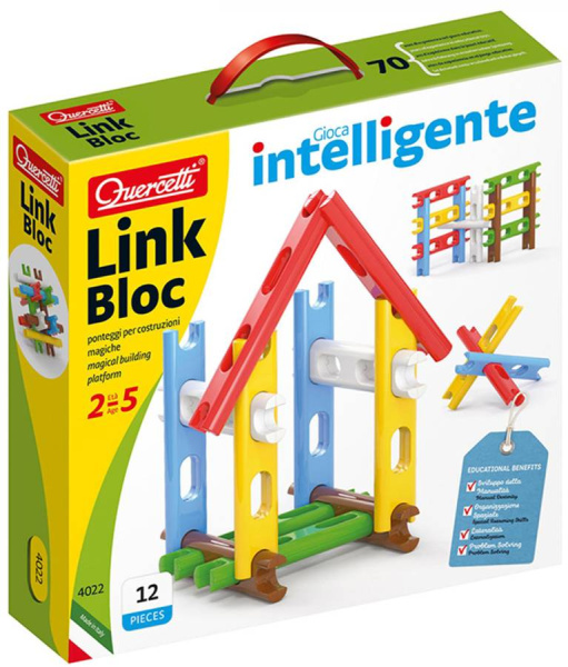 Конструктор для малыша Link Bloc 12 деталей Quercetti