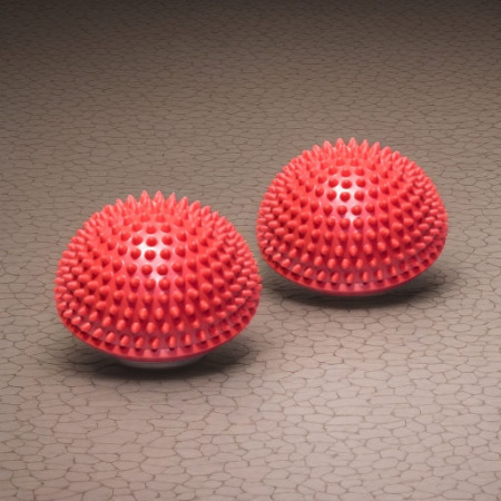 Полусфера массажно-балансировочная красная, 2 штуки