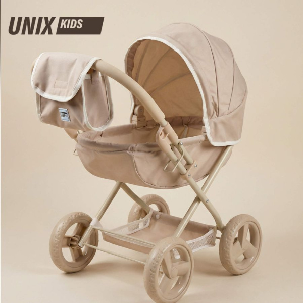 Коляска с люлькой для кукол UNIX Kids Cradle Doll бежевый