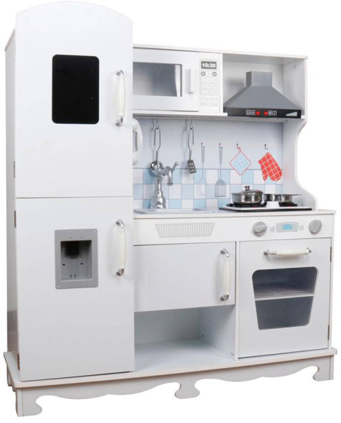Кухня деревянная игровая Аркадия с набором посуды (свет и звук) Lanaland