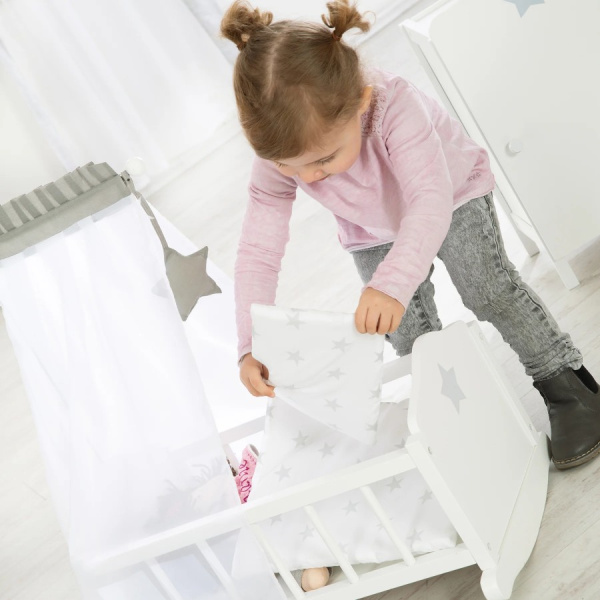 Кукольная колыбель Stella белая Roba