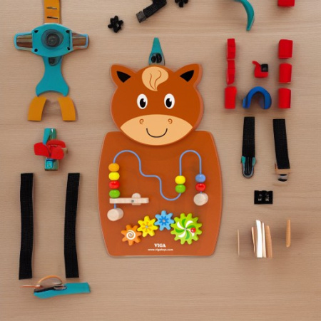 Панель-бизиборд Лошадка-шестерни