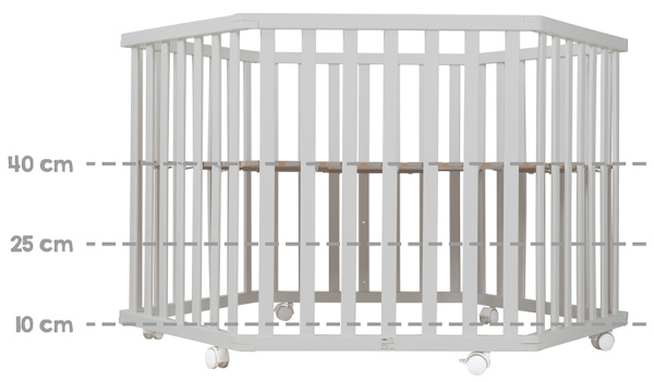 Детский шестиугольный манеж с бампером Star Magic, серый Roba