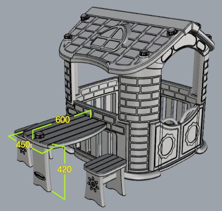 Игровой домик со столиком Toy Monarch