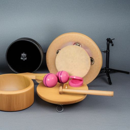 Набор перкуссии 3 предмета, розовый Flight