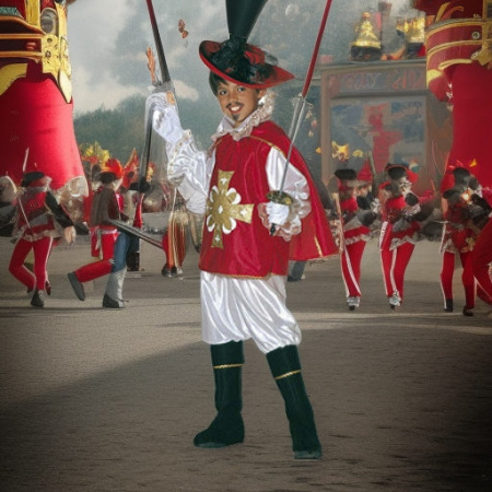 Мушкетер красный, рост 128 Widmann